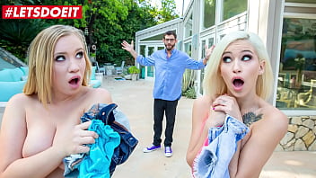 SCAM ANGELS – (Bailey Brooke, Kiara Cole & Logan Long) Cheating Hubby It’s Getting Laid With His Sexy New Neighbor Girls