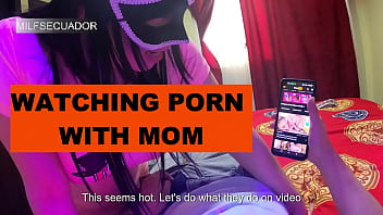 Watching porn with my skinny stepson with a small dick