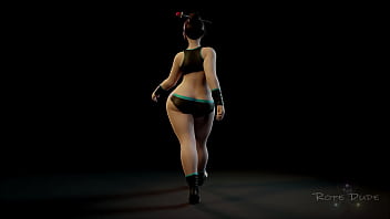 Mei sexy walk 3d animated clothed version