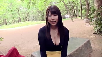 Mikuru Shiba, J cup going commando at a public park.She reeked “horniness” and was looking for cocks to suck.