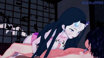 Nezuko Kamado and Daki and Tanjiro Kamado have intense sex. – Demon Slayer Kimetsu no Yaiba Hentai