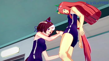 Special Week and Silence Suzuka intense futanari sex. – Uma Musume Pretty Derby Hentai