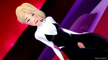 Spider Gwen wants to fuck wearing her suit in the love hotel (adult version)